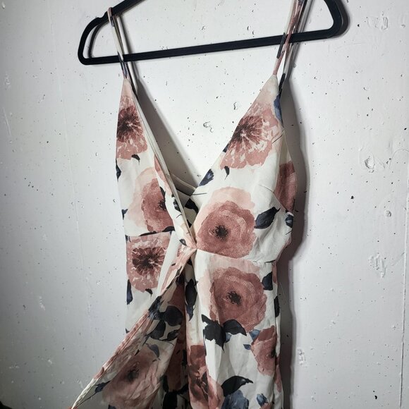 Lush Womens Floral Sleeveless Asymmetrical Dress Size Medium Boho Dainty Summer - Picture 7 of 11